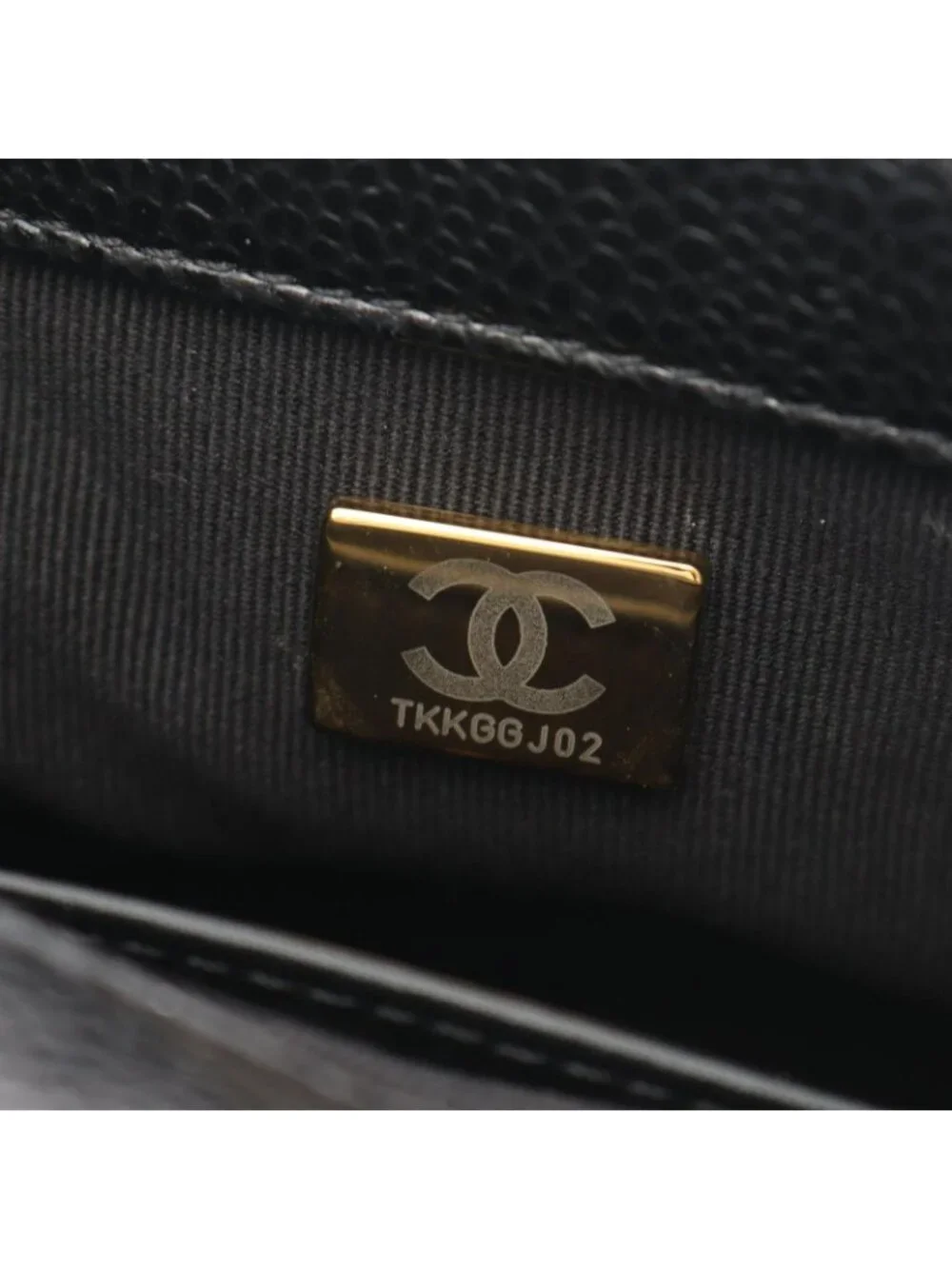 Chanel Shoulder Bag Mini Quilted CC Snake Black Caviar Leather Mini Chain